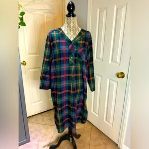 Victoria’s Secret gold label plaid nightgown